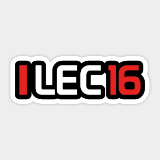 LEC 16 Design - White Text. Sticker